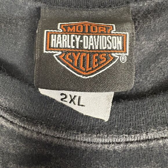 Harley-Davidson Skull Graphic Tee XXL Affliction Style Biker T-Shirt Colorado - Picture 4 of 8